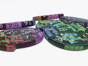 colorful twisted candies Modèle 3D