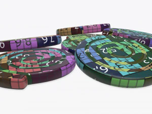 colorful twisted candies 3D Model