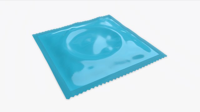 condom in a blue package 3D Model .c4d .max .obj .3ds .fbx .stl .blend 