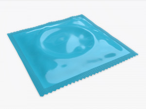 condom in a blue package 3D Model