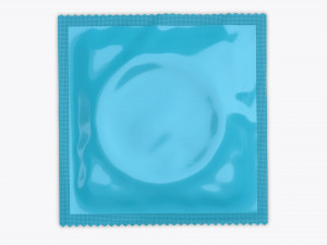 condom in a blue package 3D Model