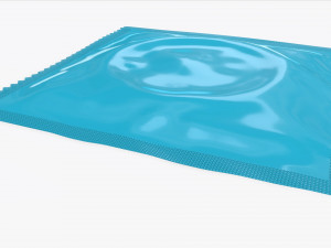 condom in a blue package 3D Model