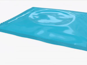 condom in a blue package 3D Model