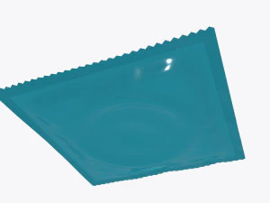 condom in a blue package 3D Model