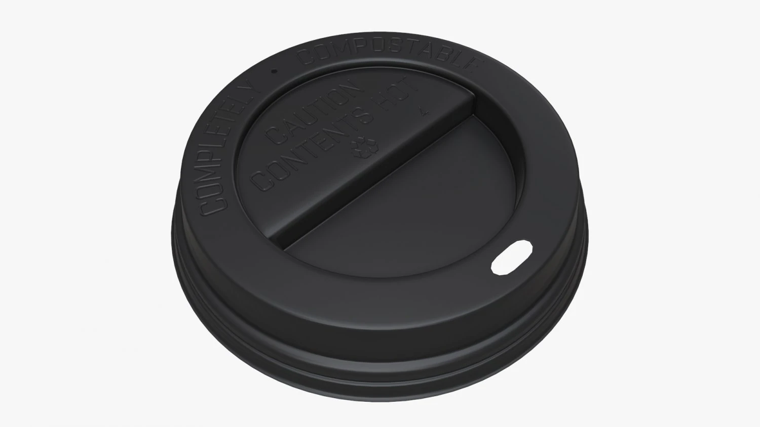plastic black coffee cup lid 3D Model .c4d .max .obj .3ds .fbx .stl .blend