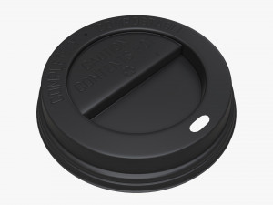 plastic black coffee cup lid Modelo 3D