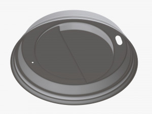 plastic black coffee cup lid 3D Modell