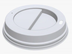 plastic black coffee cup lid 3D Model