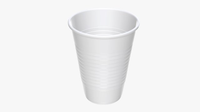 white plastic cup tableware 3D Model .c4d .max .obj .3ds .fbx .stl .blend 