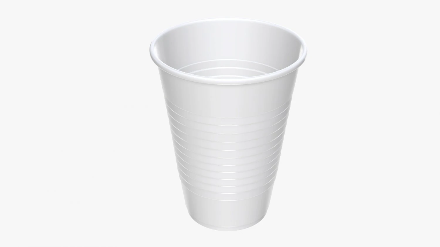 white plastic cup tableware 3D Model .c4d .max .obj .3ds .fbx .stl .blend