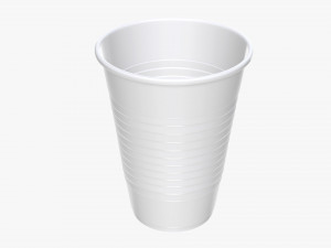 white plastic cup tableware 3D Model
