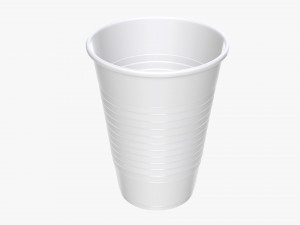 white plastic cup tableware Modelo 3D