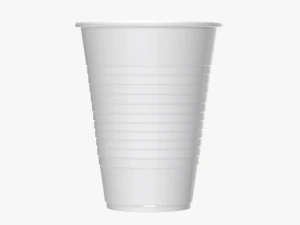 white plastic cup tableware 3D Model