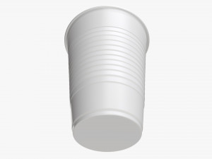 white plastic cup tableware 3D Model