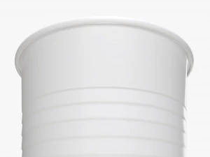 white plastic cup tableware 3D Model