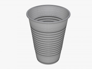 white plastic cup tableware 3D Model