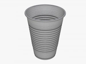 white plastic cup tableware 3D Model
