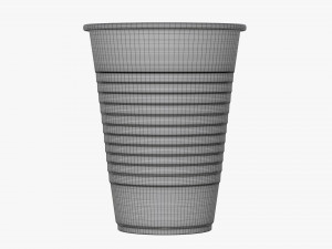 white plastic cup tableware 3D Model