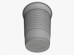 white plastic cup tableware 3D Model