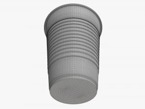 white plastic cup tableware 3D Model