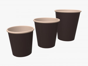 recycled small paper espresso cups Modelo 3D