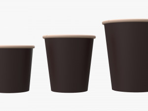 recycled small paper espresso cups Model 3D