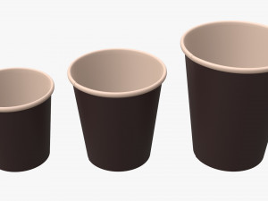 recycled small paper espresso cups Model 3D
