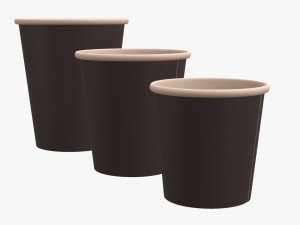 recycled small paper espresso cups Model 3D