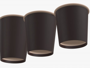 recycled small paper espresso cups Model 3D