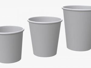 recycled small paper espresso cups Model 3D