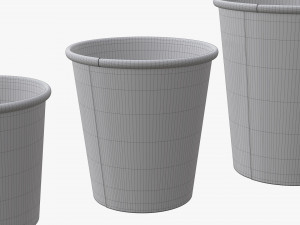 recycled small paper espresso cups Model 3D