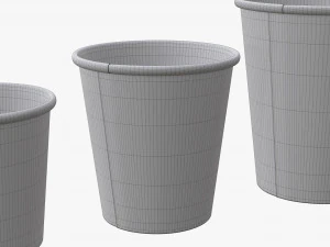 recycled small paper espresso cups 3D Model