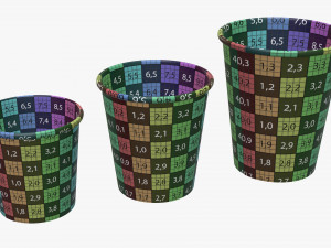 recycled small paper espresso cups Model 3D