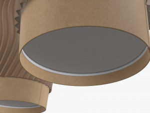 biodegradable paper coffee cup with sleeve and cardboard lid Modelo 3D