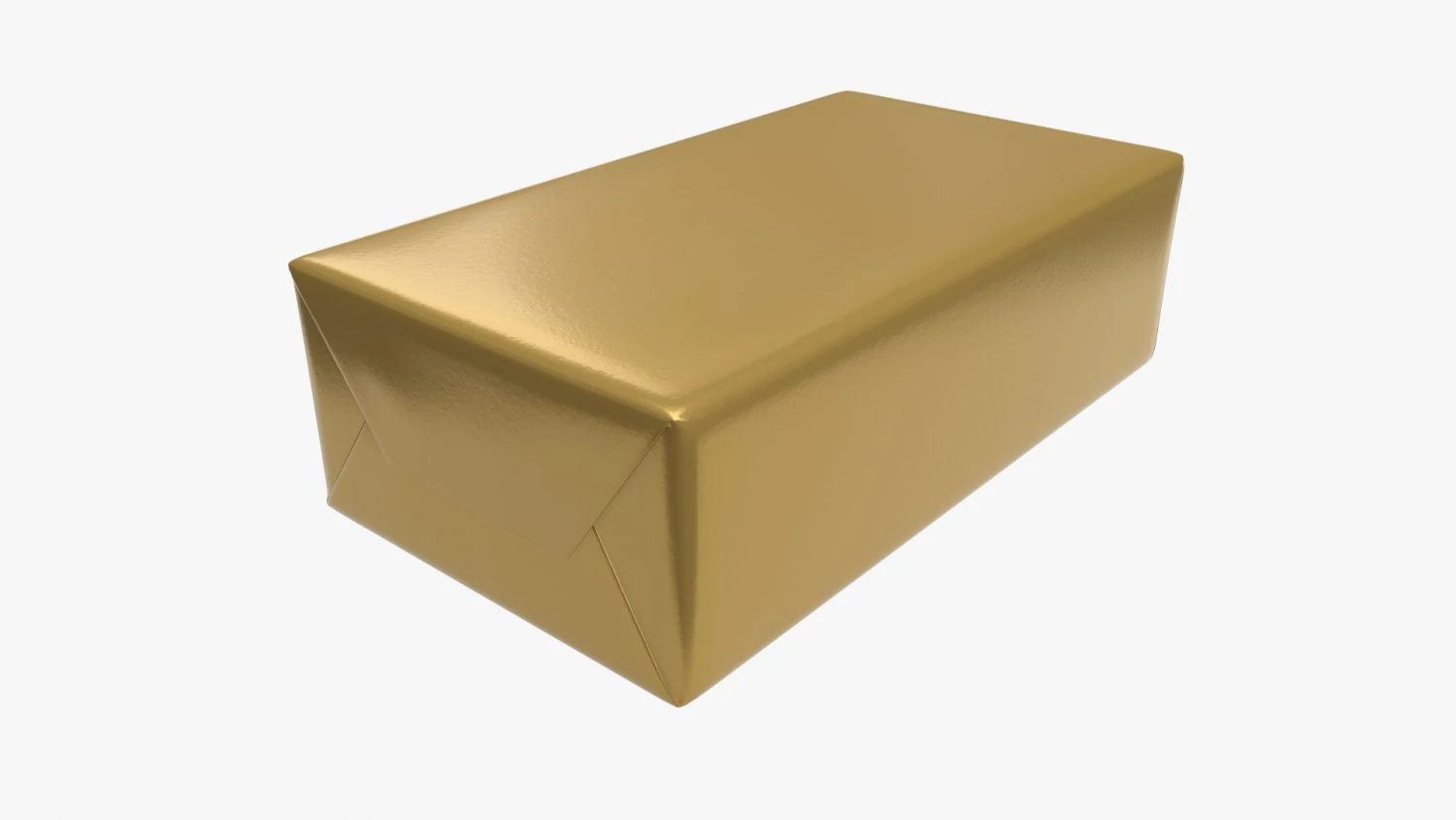 butter in a foil package mock-up 3D Model .c4d .max .obj .3ds .fbx .stl .blend 