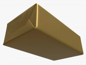 butter in a foil package mock-up 3D Model