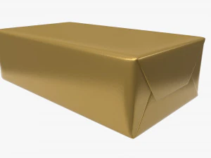 butter in a foil package mock-up 3D Model