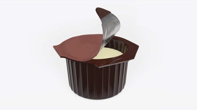coffee creme jar with lid open mock-up Modèle 3D .c4d .max .obj .3ds .fbx .stl .blend 