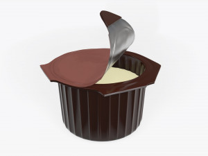 coffee creme jar with lid open mock-up 3D-Modell
