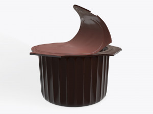 coffee creme jar with lid open mock-up Modèle 3D