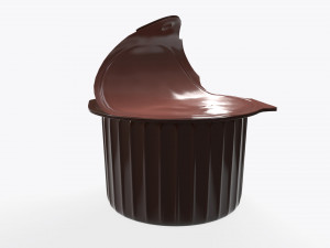 coffee creme jar with lid open mock-up Modèle 3D