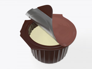 coffee creme jar with lid open mock-up Modèle 3D
