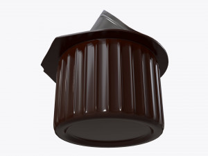 coffee creme jar with lid open mock-up Modèle 3D