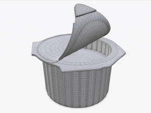 coffee creme jar with lid open mock-up Modèle 3D