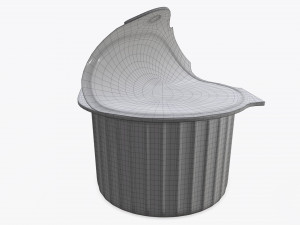 coffee creme jar with lid open mock-up Modèle 3D