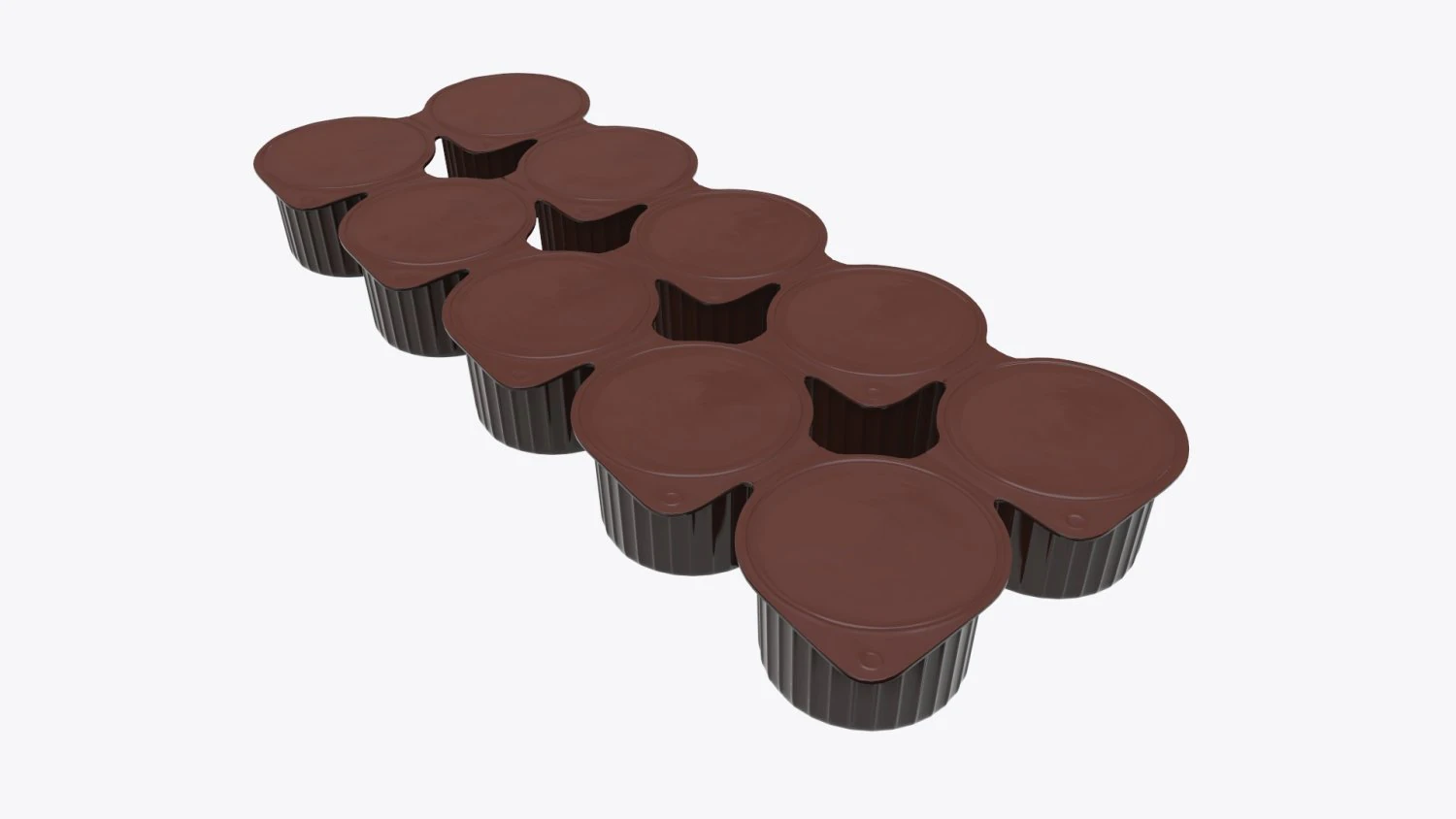 ten coffee creme jars sealed mock-up 3D Model .c4d .max .obj .3ds .fbx .stl .blend 