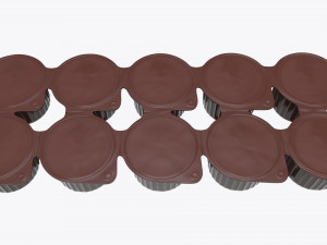 ten coffee creme jars sealed mock-up 3D Модель