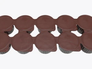 ten coffee creme jars sealed mock-up 3D Model