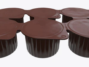 ten coffee creme jars sealed mock-up 3D Model