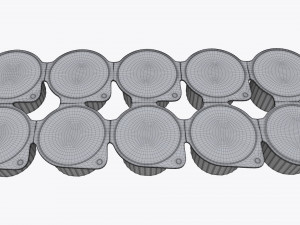 ten coffee creme jars sealed mock-up 3D Модель